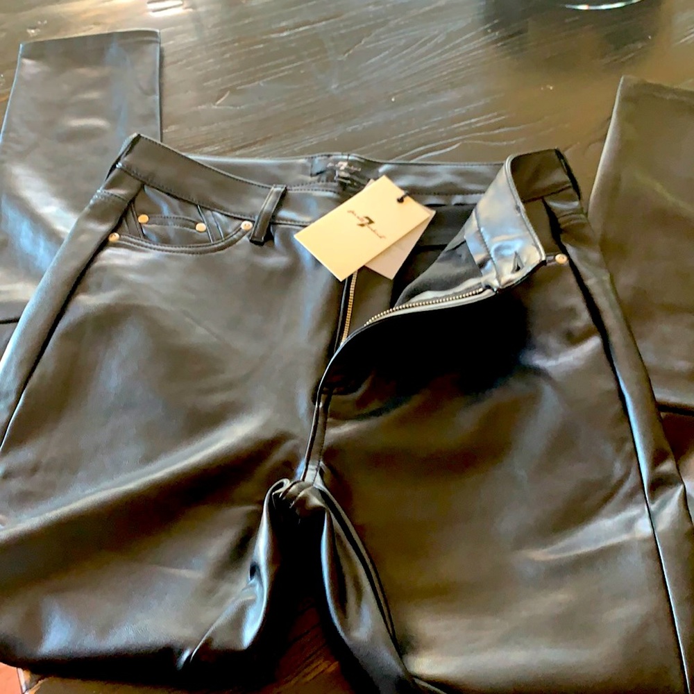 Faux leather pants